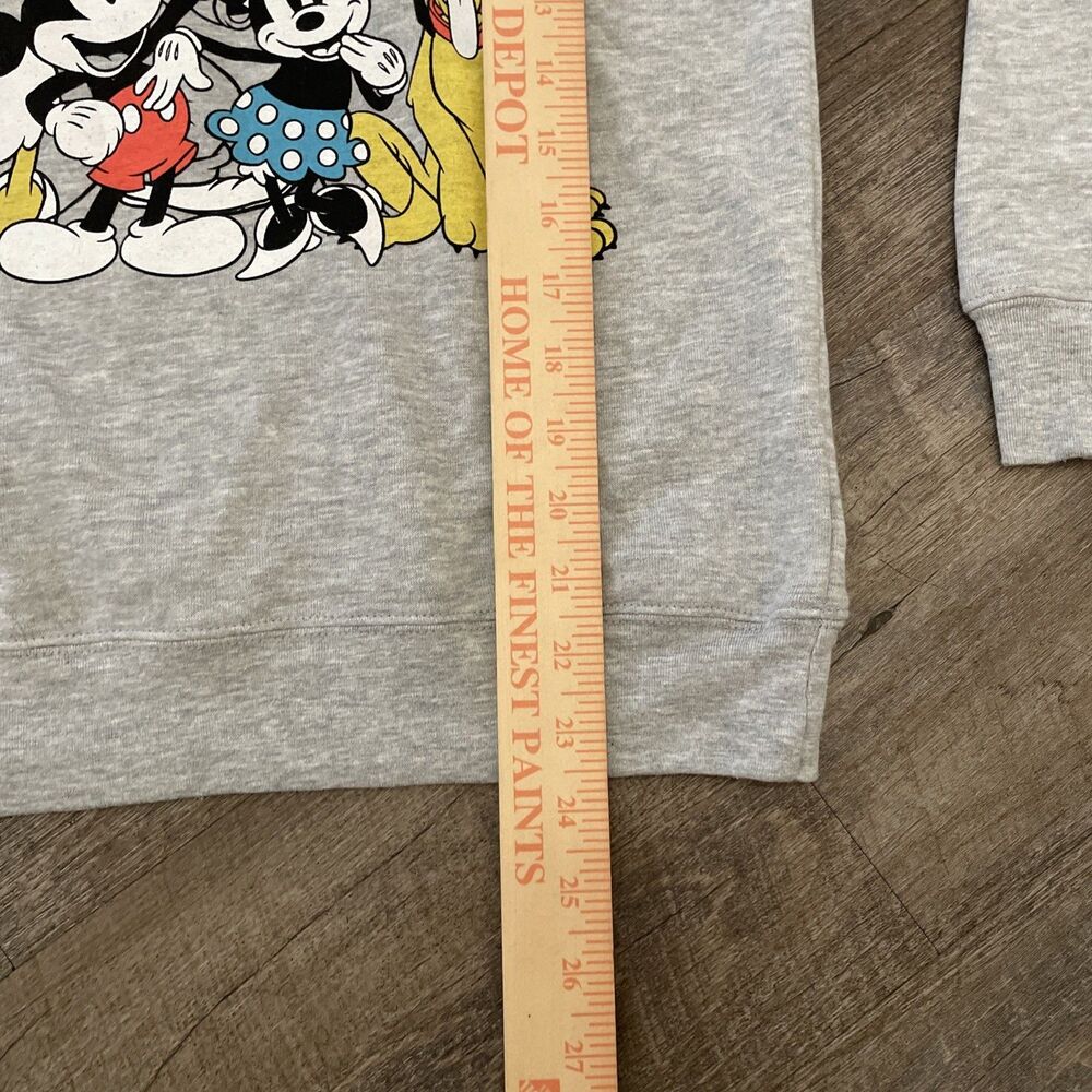 Disney Mickey & Friends pullover hoodie Sweatshirt Size Small Gray - Picture 5 of 7